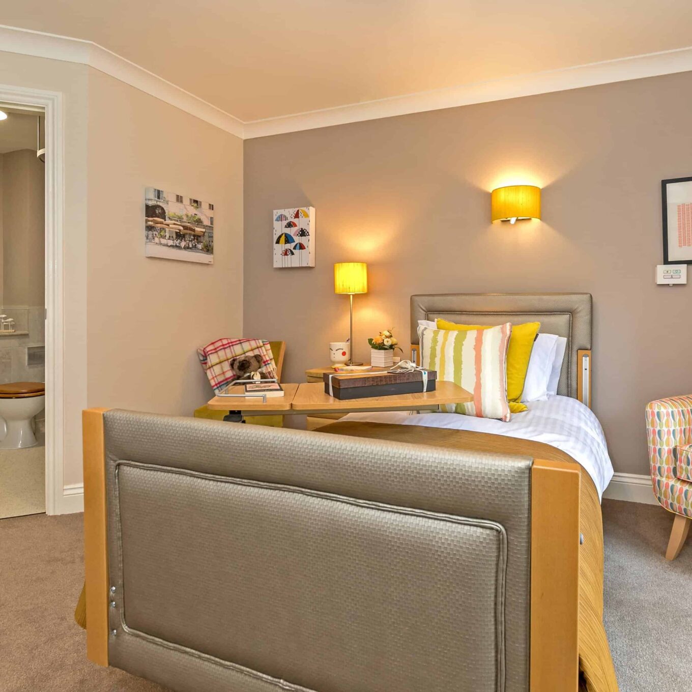 Bedroom with en suite bathroom at Beechwood Grove Care Home in Eastbourne
