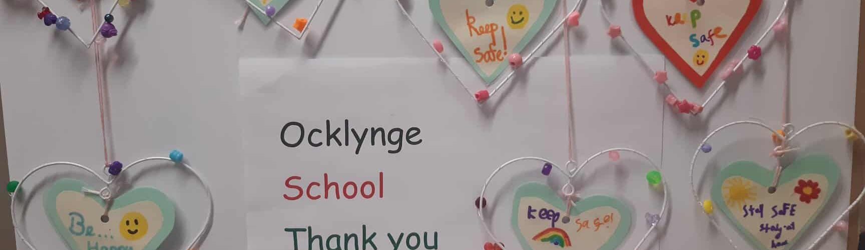 Ocklynge School hearts display