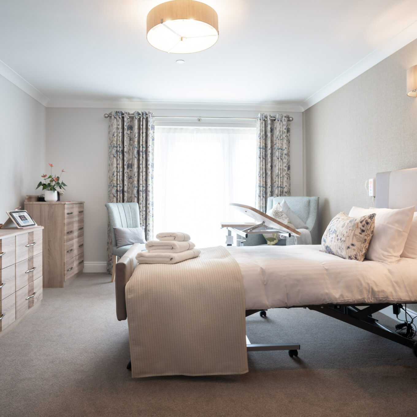 Premium bedroom at Elmbook Court Care Home in Oxfordshire